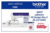 Näh und Stickmaschine Brother-PE Design-F480 + PLUS 2 für die Hälfte