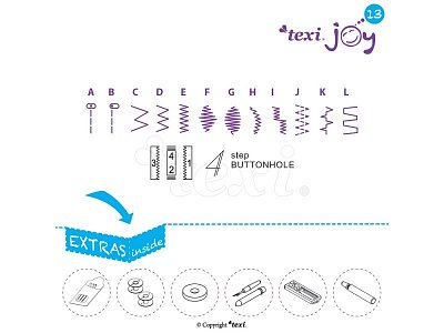 JOY TEXI 1302 - Nähmaschine - Lila