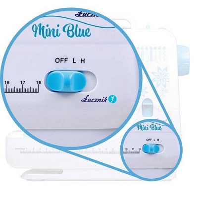 Lucznik Mini Blue Nähmaschine  Nähmaschine für Kinder inklusive Fingerschutz