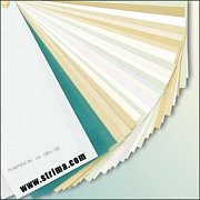 Muster Papier - weiß und braun, Breite 100 cm