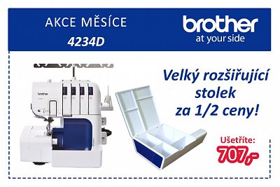 Overlock Bruder 4234D - ACTION + Großer Erweiterungstisch für 1/2 Preis